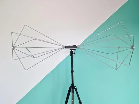Biconical EMC antenna for precompliance testing Stock Photos