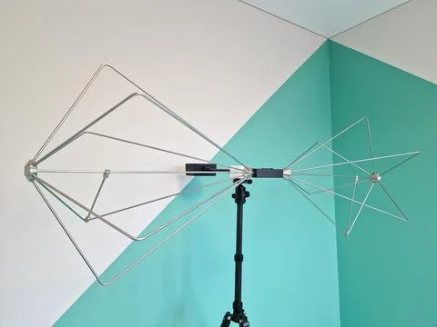 Biconical EMC antenna for precompliance testing Stock Photos