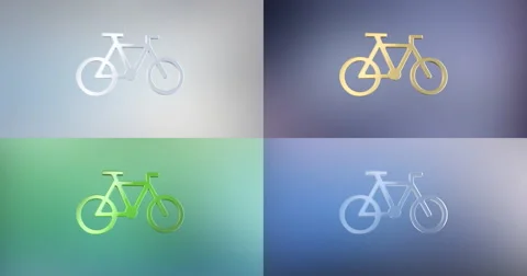 Bicycle 3d Icon Stock Footage