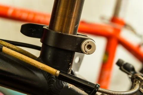 Bicycle adjust up or down, increase or decrease. Stock Photos