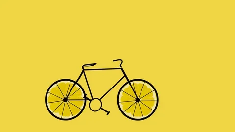 A Bicycle and a car Stock Footage 129882052