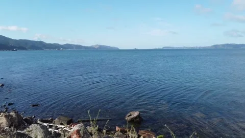 Bicycle And Harbour Seaview Stock Footage 158402061