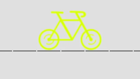 Bicycle animated video. bicycle rice concept Видео 259379655