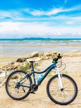 Bicycle at beach Foto stock