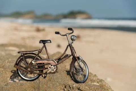 Bicycle on the beach Stock Photos