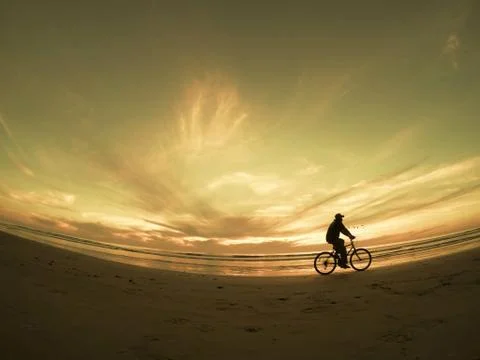 Bicycle on the Beach Stock Photos