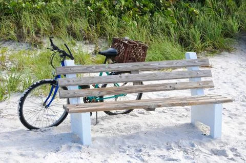 Bicycle on the Beach Stock Photos