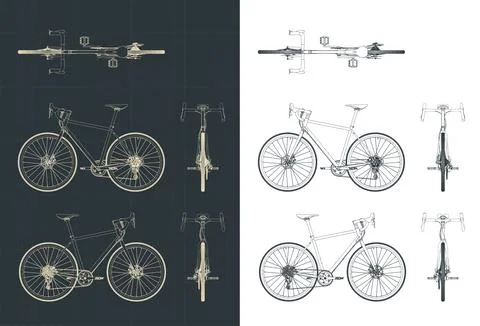Bicycle blueprints Stock-Illustration