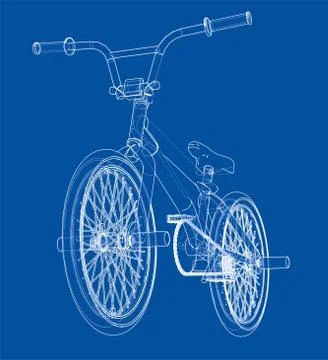 Bicycle bmx. 3d rendering Stock Illustration