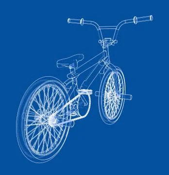 Bicycle bmx. 3d rendering Stock Illustration