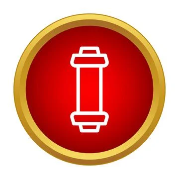 Bicycle bottom bracket icon in gold framed circle 库存插图