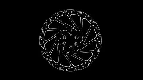 Bicycle brake rotor Video stock 73816491