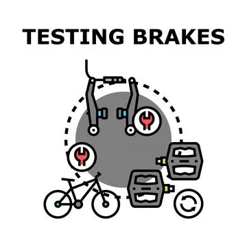 Bicycle brakes testing and maintenance service concept イラスト素材