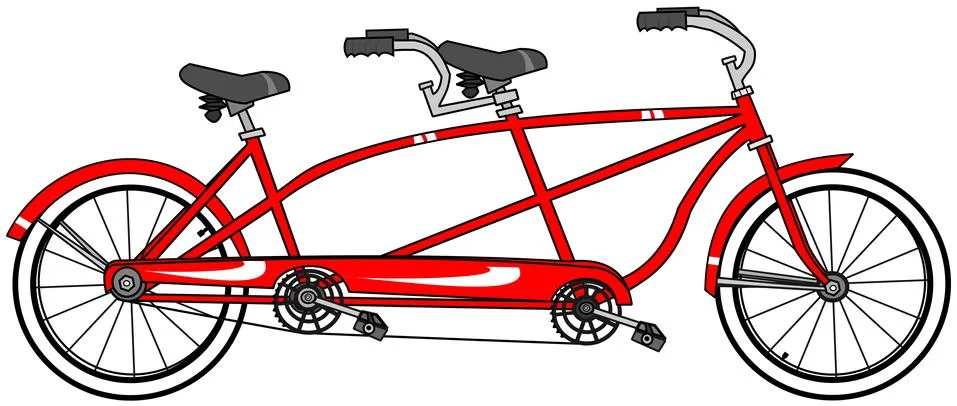 A bicycle built for two Illustrazione stock