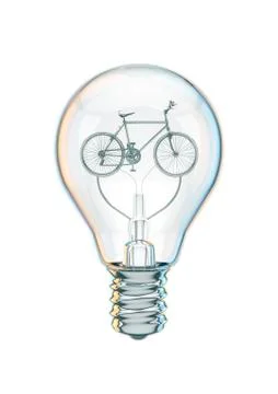 Bicycle bulb concept white Illustrazione stock