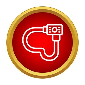 Bicycle cable lock icon symbolizing safety protection Stock Illustration