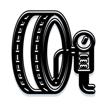 Bicycle cable lock providing secure transport safety イラスト素材