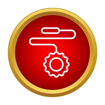 Bicycle cable lock security icon representing protection Illustrazione stock