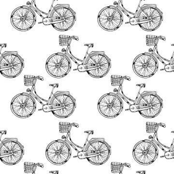 Bicycle with Cart Stock Illustration