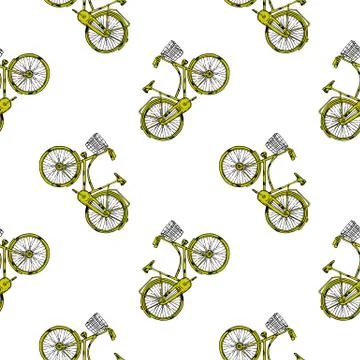 Bicycle with Cart Illustrazione stock
