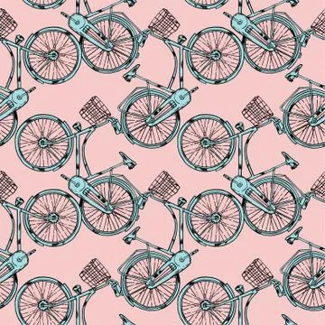 Bicycle with Cart Stock Illustration
