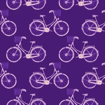 Bicycle with Cart Stock Illustration