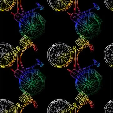 Bicycle with Cart Stock Illustration
