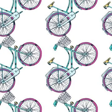Bicycle with Cart Stock Illustration