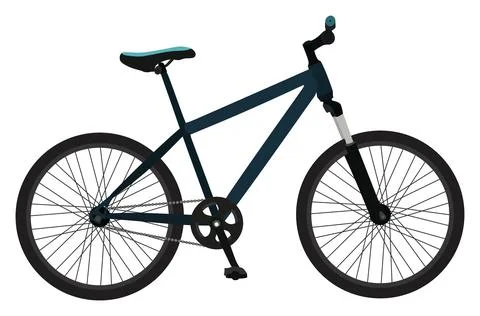 Bicycle cartoon vector drawing on isolated object cycling sport concept Stock Illustration