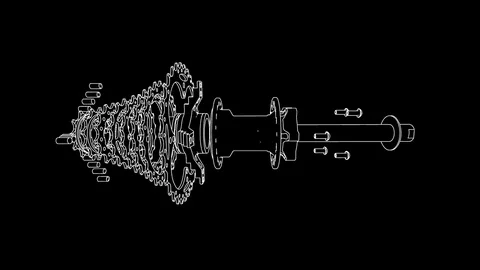 Bicycle Cassettes Video stock 73816495