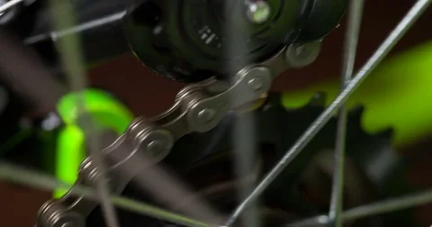 Bicycle Chain and a Set of Gears 4K Stock Footage 75069247