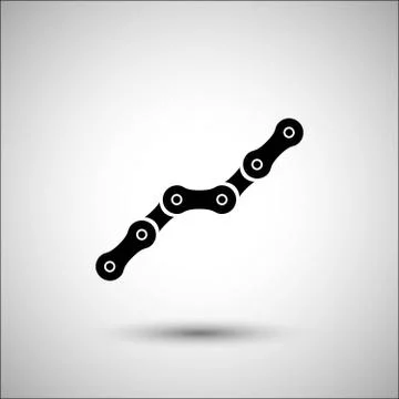 Bicycle chain. Bicycle accessories vector icon. 스톡 일러스트