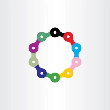 Bicycle chain circle logo vector Stock-Illustration