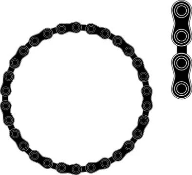 Bicycle chain circle vector illustration eps10 Ilustración de archivo