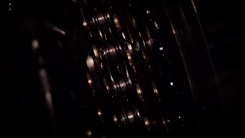Bicycle chain, close up Stock Footage 105580302