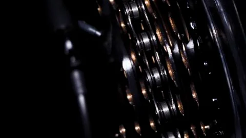 Bicycle chain, close up Stock Photos