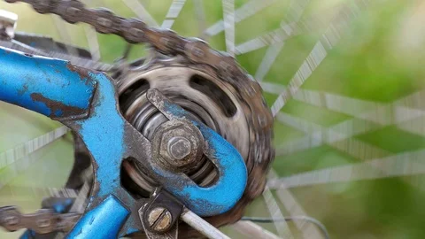 Bicycle chain close shot Stock Footage 88907166