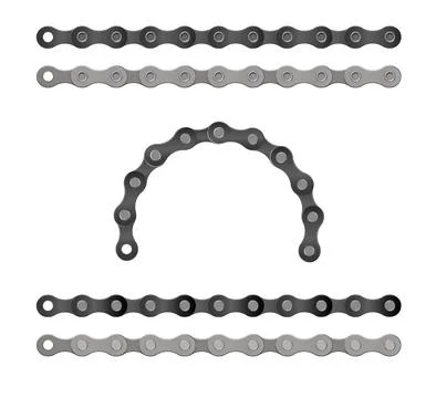 Bicycle chain design vector illustration Cartoon silhouette for bike chain on Stock Illustration