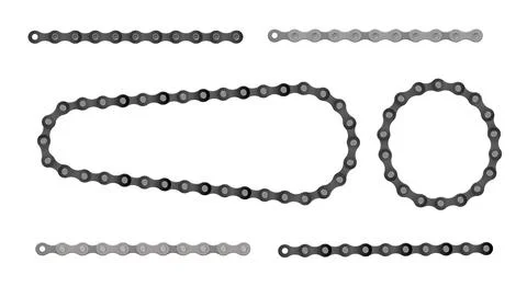 Bicycle chain design vector illustration Cartoon silhouette for bike chain on Stock Illustration