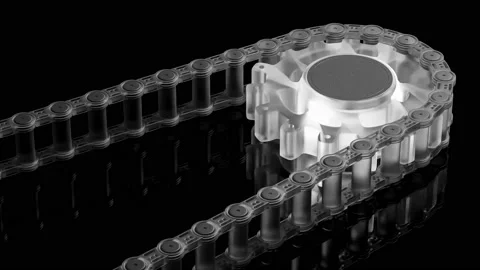 Bicycle chain. Vídeo Stock 168455144