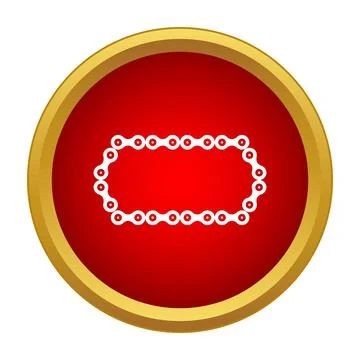 Bicycle chain forming rectangle shape icon Stockillustratie