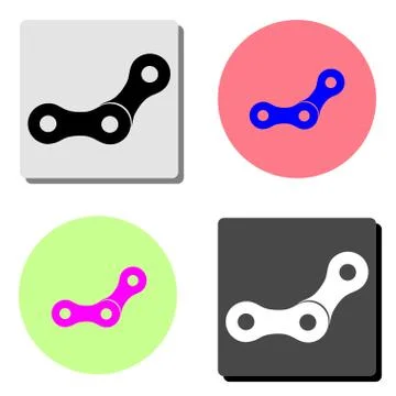 Bicycle chain links. flat vector icon Stock Illustration