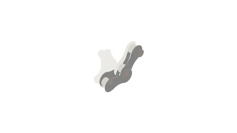 Bicycle chain links icon animation Stock Footage 161233228