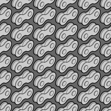 Bicycle chain pattern seamless. Vector background Illustrazione stock