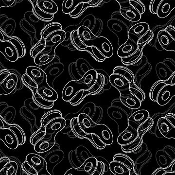 Bicycle chain pattern seamless. Vector background Stock Illustration