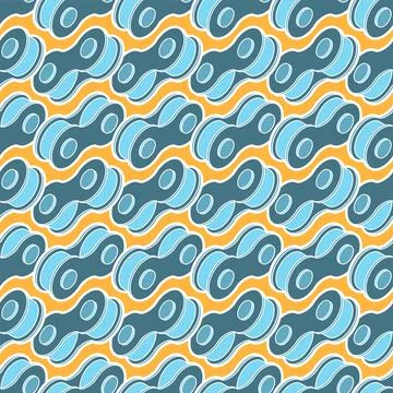 Bicycle chain pattern seamless. Vector background Illustrazione stock