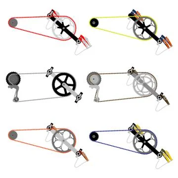 Bicycle chain sprocket. Stock Illustration