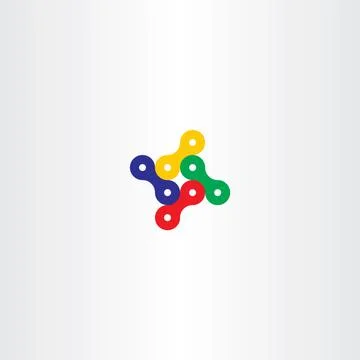 Bicycle chain vector icon logo element Illustrazione stock