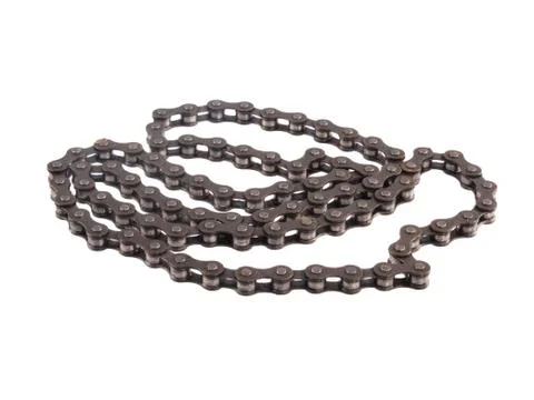 Bicycle chain on a white background. Stock Photos