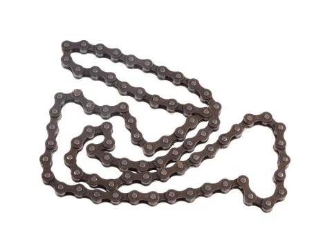 Bicycle chain on a white background. Stock Photos